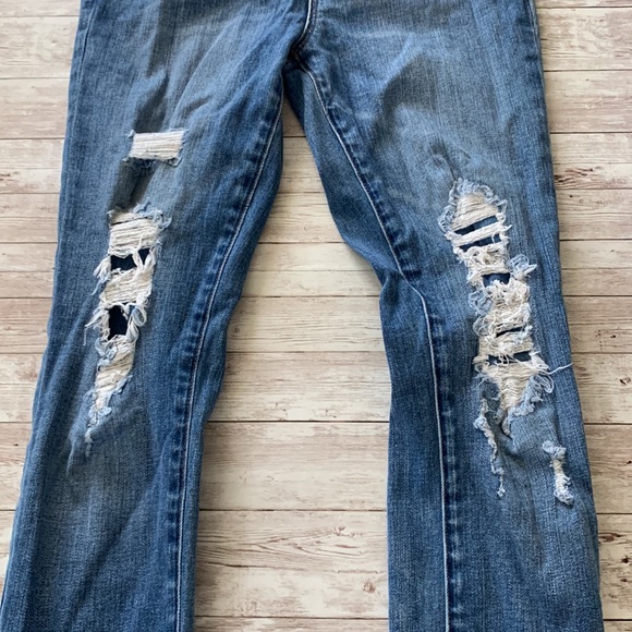 J Brand Maria High Waisted Diversion Destruct Distressed Raw Hem Skinny Jeans - Picture 8 of 16